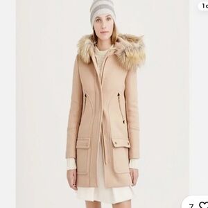 JCrew 6P jacket 
79% Wool 21% Nylon
Lining: 100% Polyester